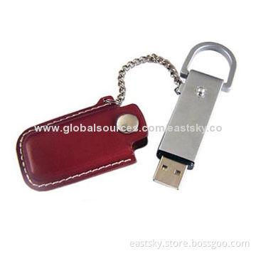 Leather USB Pen Drive, Compatible with PC, Notebook or Tablets, with USB 2.0 Interface